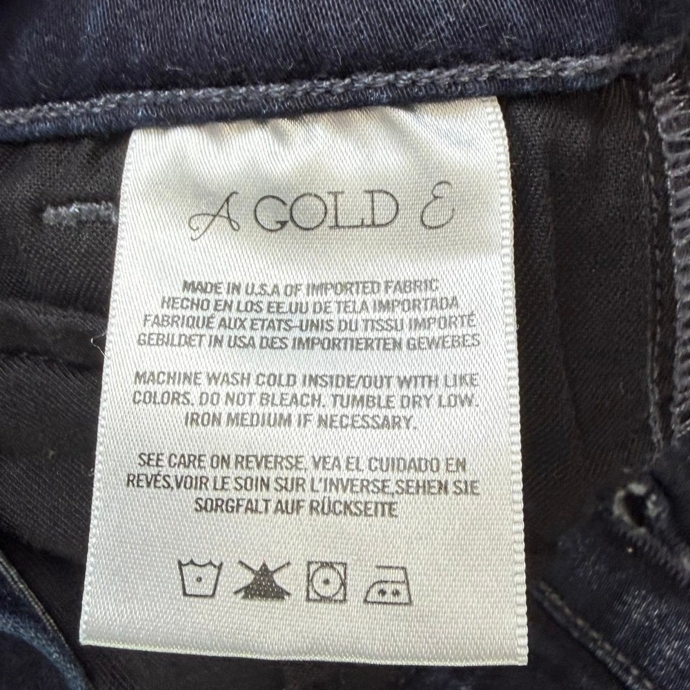 Agolde‎ Sophie High Rise Skinny Jeans Dark Indigo Blue Size 28 Made in USA - Picture 6 of 10
